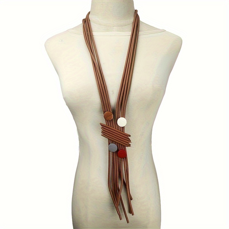 Boho Tassel Statement Necklace Tribal Style Accessory Women